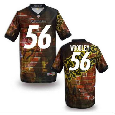 Pittsburgh Steelers #56 WOODLEY Men's Stitched NFL Elite Fanatical Version Jersey (4)