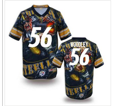 Pittsburgh Steelers #56 WOODLEY Men's Stitched NFL Elite Fanatical Version Jersey (1)