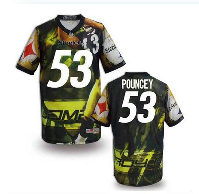 Pittsburgh Steelers #53 POUNCEY Men's Stitched NFL Elite Fanatical Version Jersey (7)