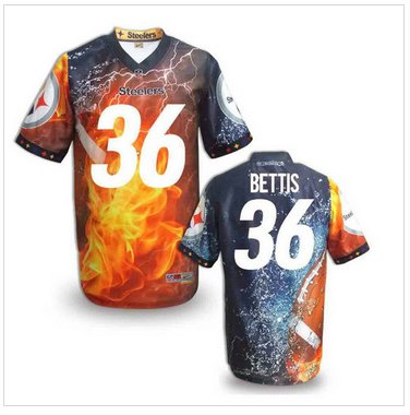 Pittsburgh Steelers #36 BETTIS Men's Stitched NFL Elite Fanatical Version Jersey (10)