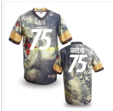 Pittsburgh Steelers #75 GREENE Men's Stitched NFL Elite Fanatical Version Jersey (9)