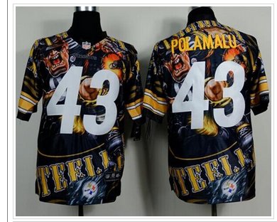 NEW Pittsburgh Steelers #43 Troy Polamalu Team Color NFL Elite Fanatical Version Jersey NEW Pittsburgh Steelers #43 Troy Polamalu Team Color NFL Elite Fanatical Version Jersey