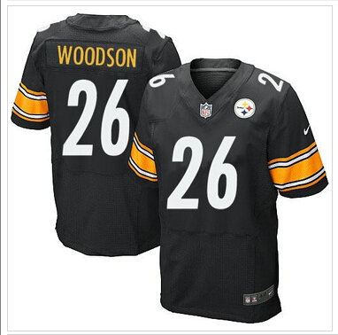 Pittsburgh Steelers #26 Rod Woodson Black Team Color NFL Elite Jersey