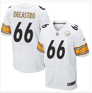 Pittsburgh Steelers #66 David DeCastro White NFL Elite Jersey