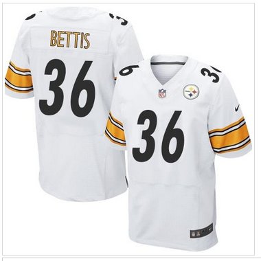 Pittsburgh Steelers #36 Jerome Bettis White NFL Elite Jersey