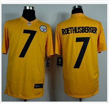 Pittsburgh Steelers #7 Ben Roethlisberger Gold NFL Game Jersey Pittsburgh Steelers #7 Ben Roethlisberger Gold NFL Game Jersey
