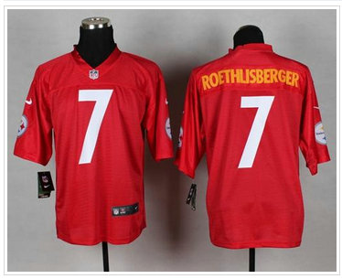 New Pittsburgh Steelers #7 Ben Roethlisberger Red NFL Elite QB Practice Jersey New Pittsburgh Steelers #7 Ben Roethlisberger Red NFL Elite QB Practice Jersey