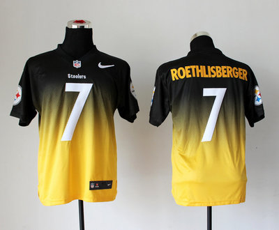 NEW Pittsburgh Steelers 7 Ben Roethlisberger Black Yellow Drift Fashion II Elite NFL Jerseys NEW Pittsburgh Steelers 7 Ben Roethlisberger Black Yellow Drift Fashion II Elite NFL Jerseys