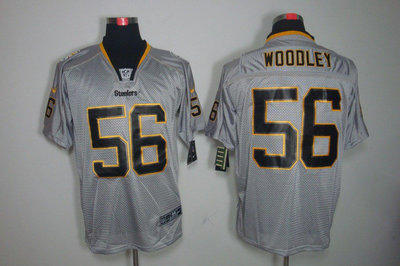 NEW NFL Pittsburgh Steelers 56 LaMarr Woodley Lights Out Grey Jerseys(Elite)
