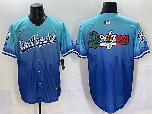Men's Los Angeles Dodgers Team Big Logo Blue Limited Stitched Baseball Jersey 1 Men's Los Angeles Dodgers Team Big Logo Blue Limited Stitched Baseball Jersey 1
