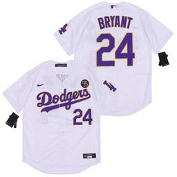 Dodgers 24 Kobe Bryant white Nike Cool Base Jersey Dodgers 24 Kobe Bryant white Nike Cool Base Jersey