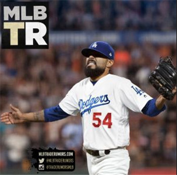 Los Angeles Dodgers #54 Sergio Romo Flex Base White Authentic Collection Stitched MLB Jersey