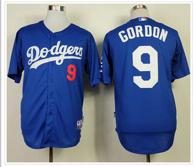 Los Angeles Dodgers #9 Dee Gordon Blue Cool Base Baseball Jersey