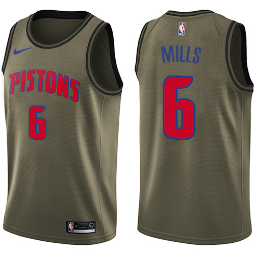 Nike Pistons #6 Terry Mills Green Salute to Service NBA Swingman Jersey Nike Pistons #6 Terry Mills Green Salute to Service NBA Swingman Jersey