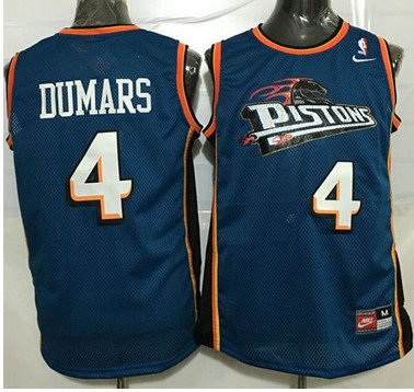 Pistons #4 Joe Dumars Blue Throwback Stitched NBA Jersey Pistons #4 Joe Dumars Blue Throwback Stitched NBA Jersey