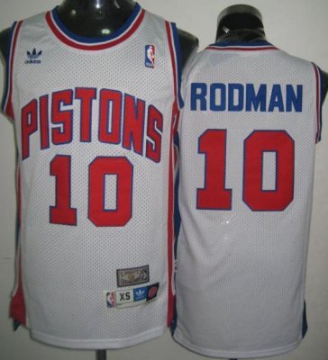 Detroit Pistons #10 Rodman White Jersey Detroit Pistons #10 Rodman White Jersey