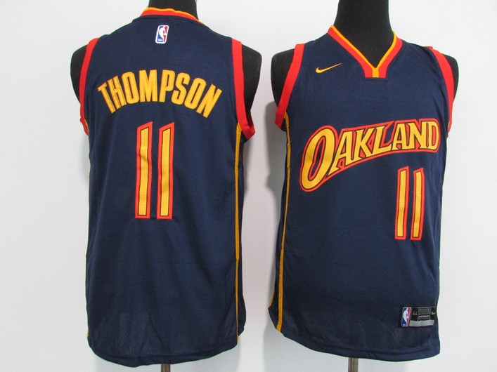Men's Golden State Warriors #11 Klay Thompson Black NEW 2021 Nike City Edition Stitched Jersey Men's Golden State Warriors #11 Klay Thompson Black NEW 2021 Nike City Edition Stitched Jersey
