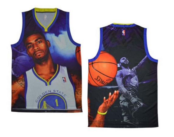 Golden State Warriors# 1 hand ball flash version of the jersey（ Moments version）