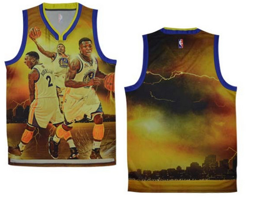 Golden State Warrior# 2 close-up empty NBA jersey（ Moments version）