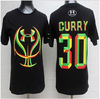 Golden State Warrlors #30 Stephen Curry Black Candy Under Armour Stitched NBA Jersey