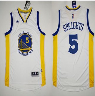 Revolution 30 Golden State Warrlors #5 Marreese Speights White Stitched NBA Jersey