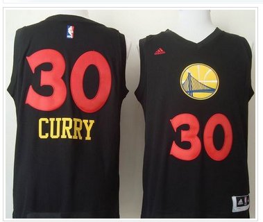 Golden State Warriors #30 Stephen Curry Black New Fashion Stitched NBA Jersey