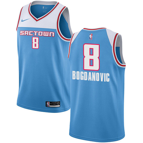 Nike Kings #8 Bogdan Bogdanovic Blue NBA Swingman City Edition