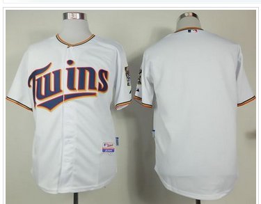 Minnesota Twins Blank White Home Cool Base Stitched Baseball Jersey