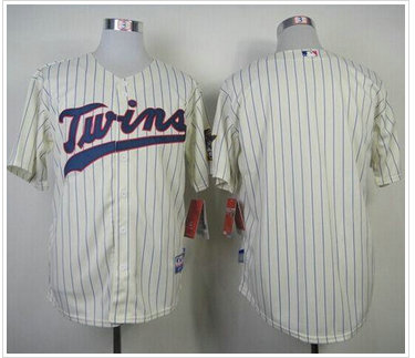 Minnesota Twins Blank Cream Cool Base Stitched Baseball Jersey
