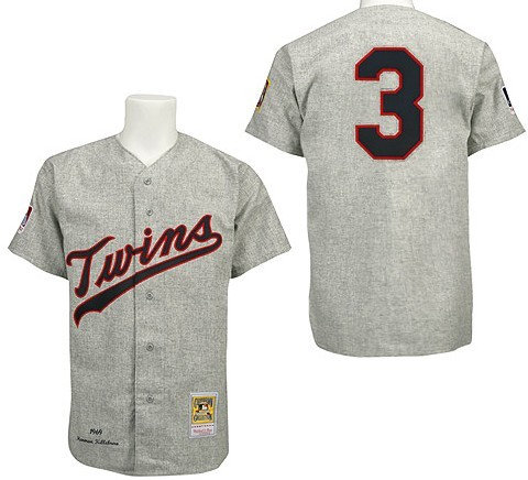 Minesota Twins 3 Harmon Killebrew Grey Throwback jerseys