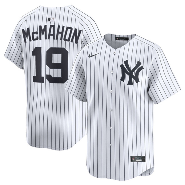 Men's New York Yankees #19 Ryan McMahon White 2025 Home Limited Stitched Baseball Jersey Men's New York Yankees #19 Ryan McMahon White 2025 Home Limited Stitched Baseball Jersey