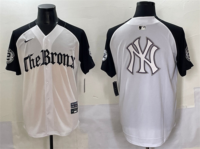 Men's New York Yankees Team Big Logo White Black 'Gothic Legacy Edition' Vapor Premier Limited Stitched Baseball Jersey 005 Men's New York Yankees Team Big Logo White Black 'Gothic Legacy Edition' Vapor Premier Limited Stitched Baseball Jersey 005