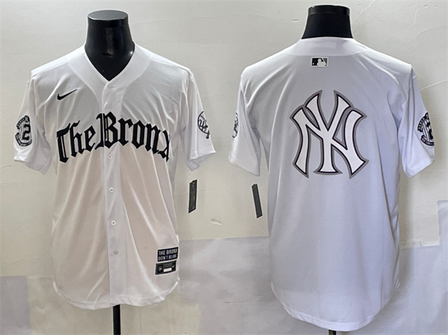 Men's New York Yankees Team Big Logo White 'Gothic Legacy Edition' Vapor Premier Limited Stitched Baseball Jersey 005 Men's New York Yankees Team Big Logo White 'Gothic Legacy Edition' Vapor Premier Limited Stitched Baseball Jersey 005