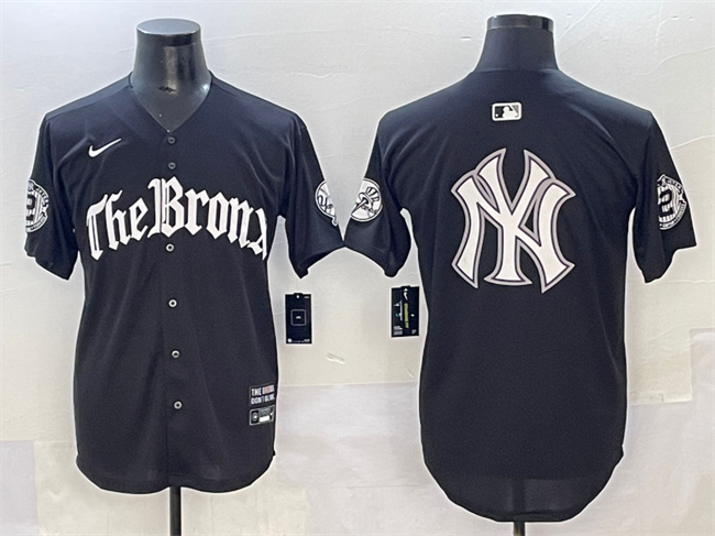 Men's New York Yankees Team Big Logo Black 'Gothic Legacy Edition' Vapor Premier Limited Stitched Baseball Jersey 003 Men's New York Yankees Team Big Logo Black 'Gothic Legacy Edition' Vapor Premier Limited Stitched Baseball Jersey 003