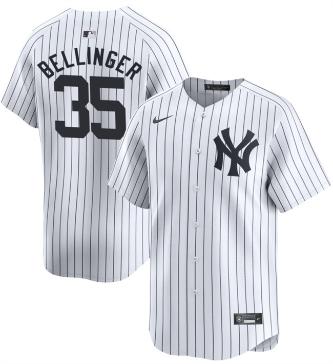 Men's New York Yankees #35 Cody Bellinger White 2024 Home Limited With Name Stitched Baseball Jersey Men's New York Yankees #35 Cody Bellinger White 2024 Home Limited With Name Stitched Baseball Jersey