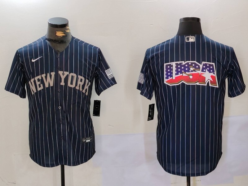 Men's New York Yankees Navy Team Big Logo Cool Base Stitched Baseball Jersey 19 Men's New York Yankees Navy Team Big Logo Cool Base Stitched Baseball Jersey 19