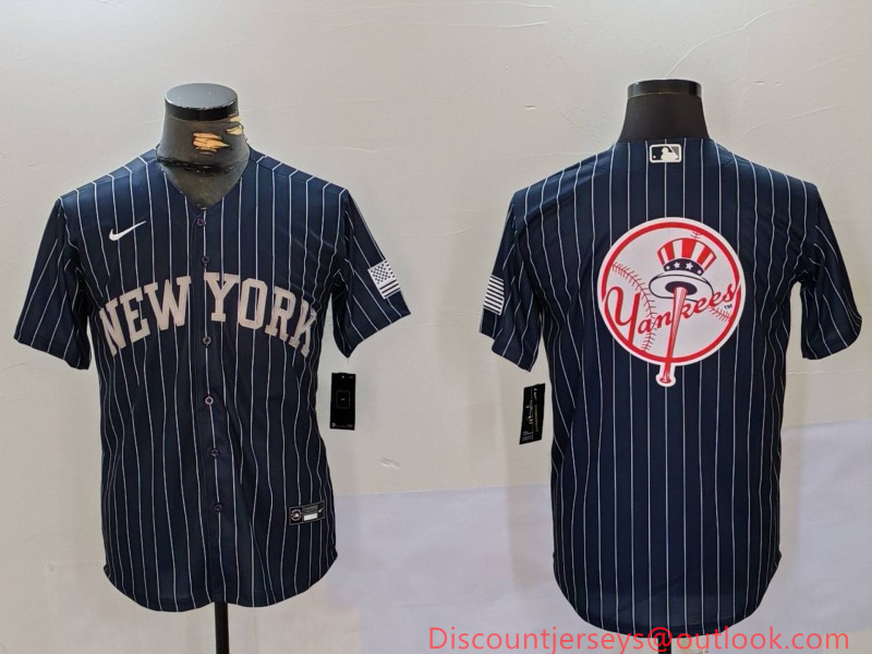 Men's New York Yankees Navy Team Big Logo Cool Base Stitched Baseball Jersey 16 Men's New York Yankees Navy Team Big Logo Cool Base Stitched Baseball Jersey 16