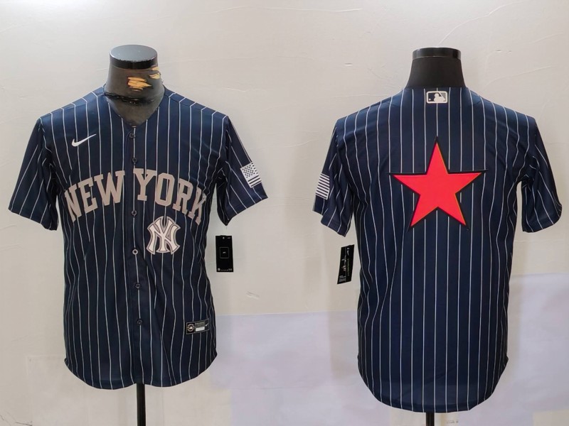 Men's New York Yankees Navy Team Big Logo Cool Base Stitched Baseball Jersey 3 Men's New York Yankees Navy Team Big Logo Cool Base Stitched Baseball Jersey 3