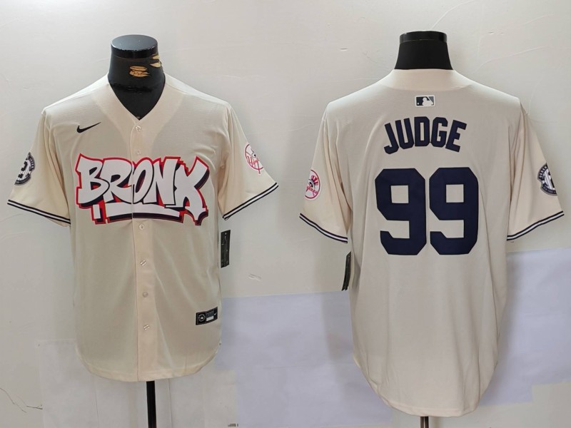 Men's New York Yankees #99 Aaron Judge Cream The Bronx Graffiti V2 Vapor Limited Stitched Baseball Jersey Men's New York Yankees #99 Aaron Judge Cream The Bronx Graffiti V2 Vapor Limited Stitched Baseball Jersey