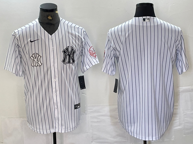 Men's New York Yankees White Team Big Logo Cool Base Stitched Baseball Jersey 53 Men's New York Yankees White Team Big Logo Cool Base Stitched Baseball Jersey 53