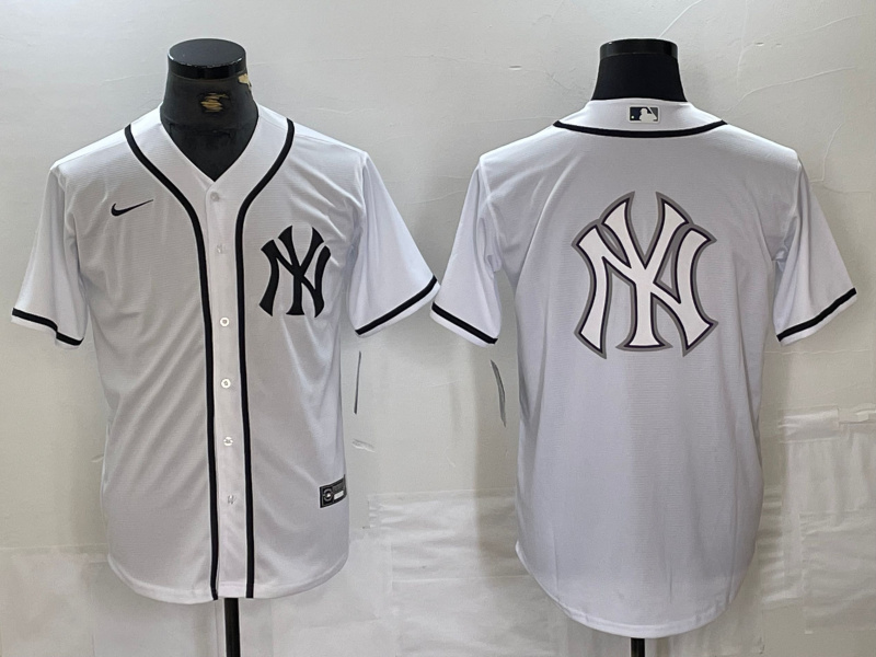 Men's New York Yankees White Team Big Logo Cool Base Stitched Baseball Jersey 9 Men's New York Yankees White Team Big Logo Cool Base Stitched Baseball Jersey 9