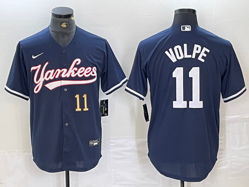 Men's New York Yankees #11 Anthony Volpe Navy Cool Base Stitched Baseball Jersey ebjerseys.com Men's New York Yankees #11 Anthony Volpe Navy Cool Base Stitched Baseball Jersey ebjerseys.com