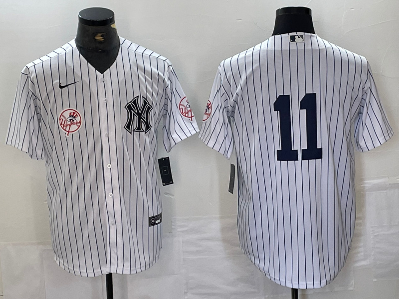 Men's New York Yankees #11 Anthony Volpe White Cool Base Stitched Baseball JerseyS 4 Men's New York Yankees #11 Anthony Volpe White Cool Base Stitched Baseball JerseyS 4