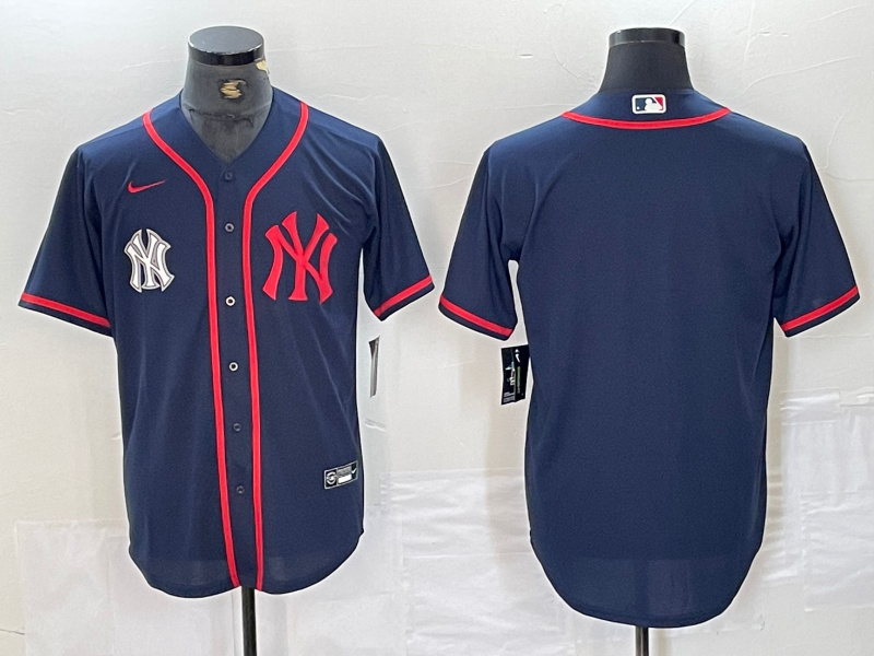 Men's New York Yankees Big LOGO Navy Cool Base Stitched Baseball Jersey 30 Men's New York Yankees Big LOGO Navy Cool Base Stitched Baseball Jersey 30