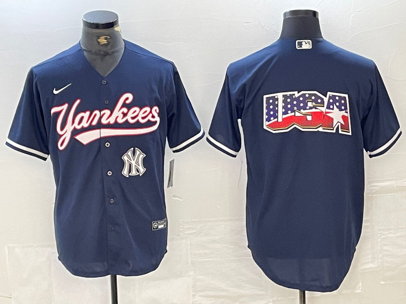 Men's New York Yankees Big LOGO Navy Cool Base Stitched Baseball Jersey 23 Men's New York Yankees Big LOGO Navy Cool Base Stitched Baseball Jersey 23