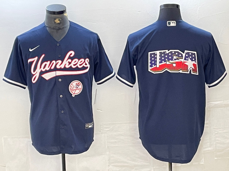 Men's New York Yankees Big LOGO Navy Cool Base Stitched Baseball Jersey 10 Men's New York Yankees Big LOGO Navy Cool Base Stitched Baseball Jersey 10