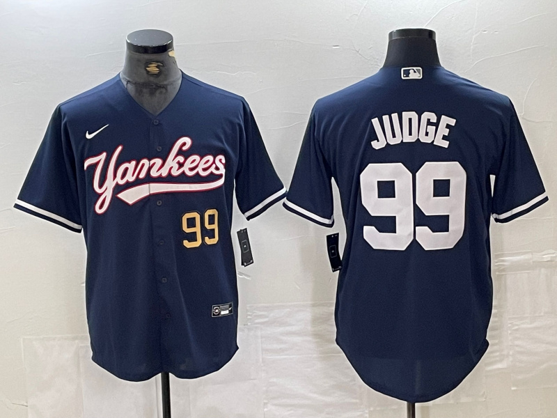Men's New York Yankees #99 Aaron Judge Number Navy Cool Base Stitched Baseball Jersey Men's New York Yankees #99 Aaron Judge Number Navy Cool Base Stitched Baseball Jersey