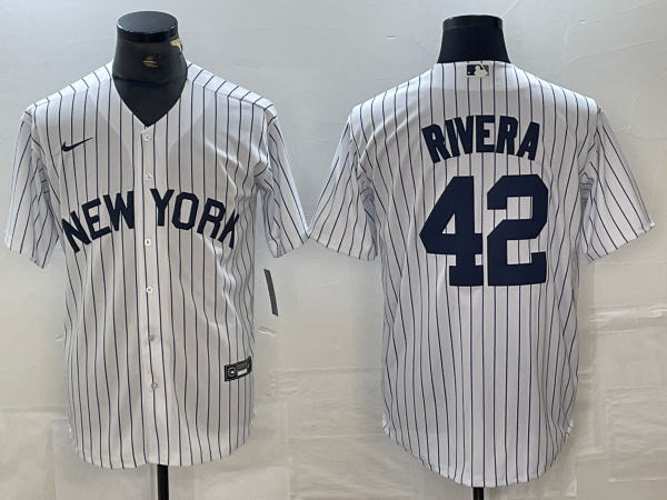 Men's New York Yankees #42 Mariano Rivera White Cool Base Stitched Baseball Jersey Men's New York Yankees #42 Mariano Rivera White Cool Base Stitched Baseball Jersey