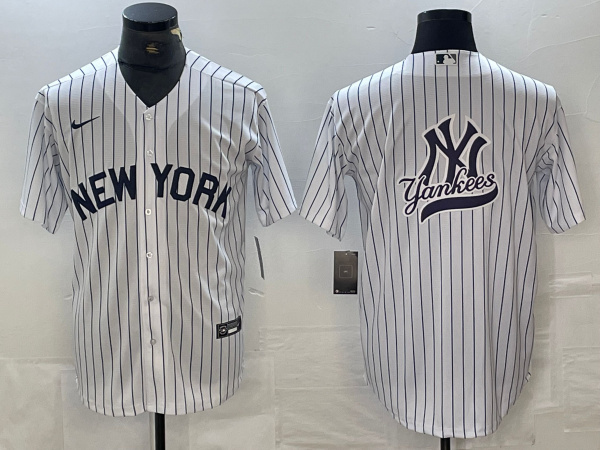 Men's New York Yankees Team Big Logo White Cool Base Stitched Baseball Jerseys Men's New York Yankees Team Big Logo White Cool Base Stitched Baseball Jerseys