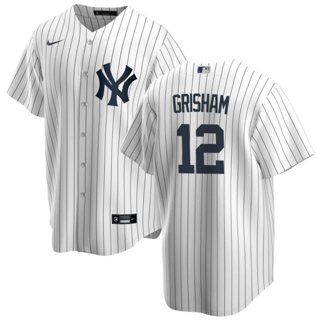 Men's New York Yankees #12 Trent Grisham White 2024 Home Limited Cool Base Stitched Baseball Jersey Men's New York Yankees #12 Trent Grisham White 2024 Home Limited Cool Base Stitched Baseball Jersey